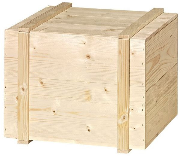 Stabile Holzkiste mit Leisten für 12 Flaschen -...