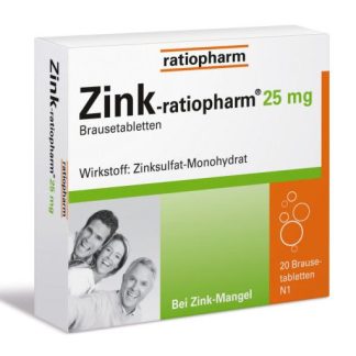 ZINK-RATIOPHARM 25 mg Brausetabletten 20 St *