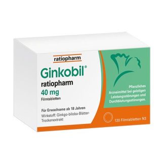GINKOBIL-ratiopharm 40 mg mit Ginkgo biloba 120 St *