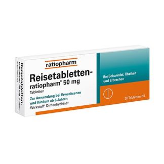 REISETABLETTEN-ratiopharm - bei Schwindel, Übelkeit & Erbrechen 20 St *
