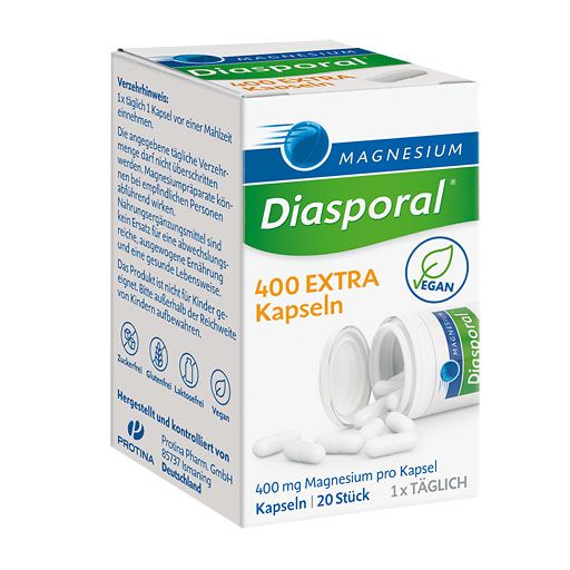 MAGNESIUM DIASPORAL 400 Extra Kapseln 20 St