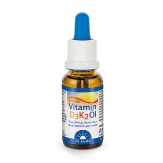 VITAMIN D3K2 Öl 800 I. E. +20 μg D3+K2 Dr. Jacob's 20 ml