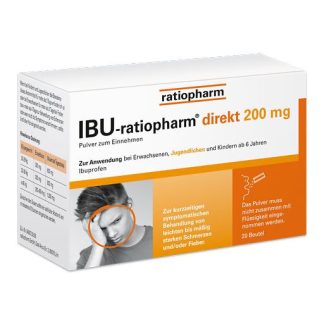 IBU-RATIOPHARM direkt 200 mg Pulver zum Einnehmen 20 St *