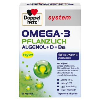 DOPPELHERZ Omega-3 pflanzlich system Kapseln 60 St