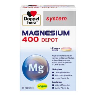DOPPELHERZ Magnesium 400 Depot system Tabletten 60 St