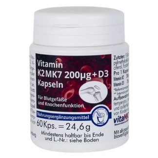VITAMIN K2 MK7 200 μg+D3 Kapseln 60 St