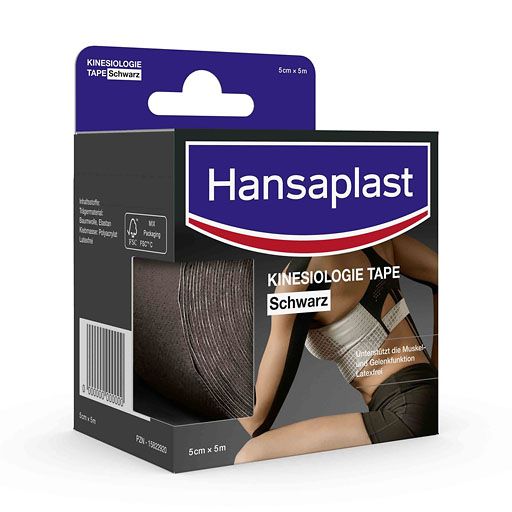 HANSAPLAST Sport Kinesiologie Tape 5 cmx5 m schw. 1 St