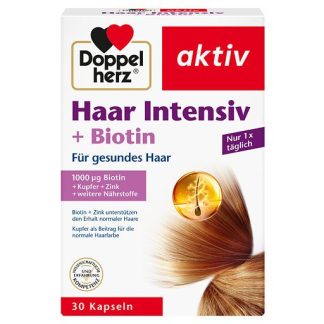 DOPPELHERZ Haar Intensiv+Biotin Kapseln 30 St