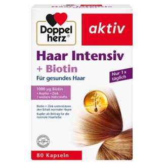 DOPPELHERZ Haar Intensiv+Biotin Kapseln 80 St