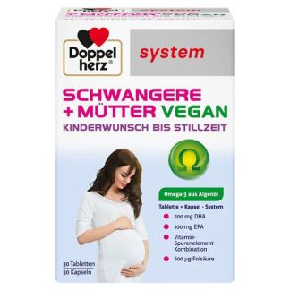DOPPELHERZ Schwangere+Mütter vegan syst. Kombipack. 60 St