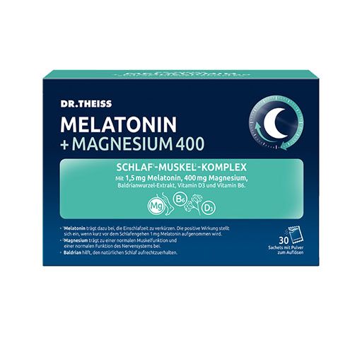 DR. THEISS Melatonin+Magn. 400 Schlaf-Komplex Pulver 30X5 g