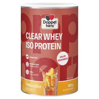 DOPPELHERZ Clear Whey Iso Protein Pfirsich-Eistee 300 g