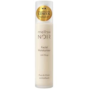 mellow NOIR Facial Moisturiser, 24 Hour Moisture, Vegan, Climate-Neutral & Clean, 50 ml Face Cream for Men and Women, Certified Natural Cosmetics Moisturising Cream for the Face