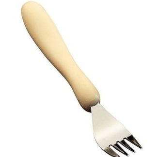 Homecraft Caring cutlery kitchen utensils, ergonomic stainless steel cutlery, silverware for poor grip, restricted movement, elderly, disabled, disabled, fork, 1 piece