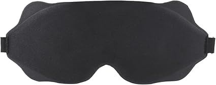 Eye Cover Sleep Mask - 3D Contoured Blindfold with Soft Breathable Fabric, Comfortable Eye Shade Aid | Nighttime Relaxation for Home, Travel, Airplane, Nap, Meditation, Insomnia Relief, Lightweight
