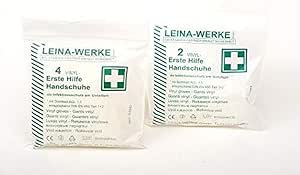 LEINA-WERKE 43013 First Aid Gloves 100 Vinyl Gloves M 1 Pack