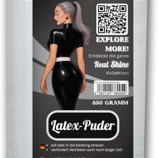 Optimal Products Real Shine Latex Powder 650 g I White Talc Powder Suitable as Dressing Aid for Latex Clothing, Latex Gloves and Their Storage I Odourless Pharma Quality Talc Anti-Static