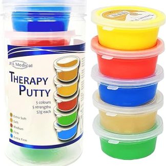 JFA Medical Therapy Clay 57 g, 5 Different Thicknesses, 5 Different Colours, Putty for Hand Training, Therapy Modelling Clay