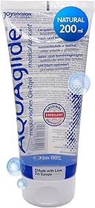 Joydivision AQUAglide, 200 ml, Natural Lubricant, Crystal Clear & Vegan Lubricant, pH-Optimised and Latex Condom-Compatible