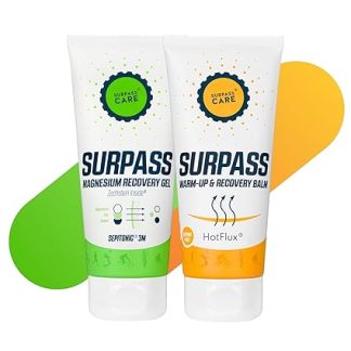 SURPASS Muscle Relaxation Set for Athletes - Heat Balm for Athletes & Magnesium Gel - Regeneration Package - Warming Up Before Training and Recovery After Sport - 200 ml + 200 ml