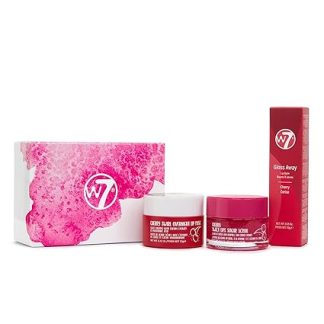 W7 Sweet Dreams Lip Care Trio - Set of 3 - Night Lip Mask, Lip Balm & Lip Scrub - Cherry