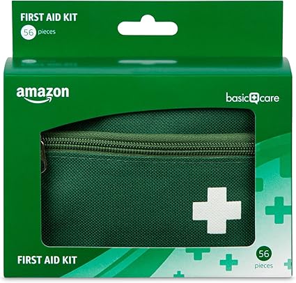 Amazon Basic Care - 56 Piece First Aid Kit - Green