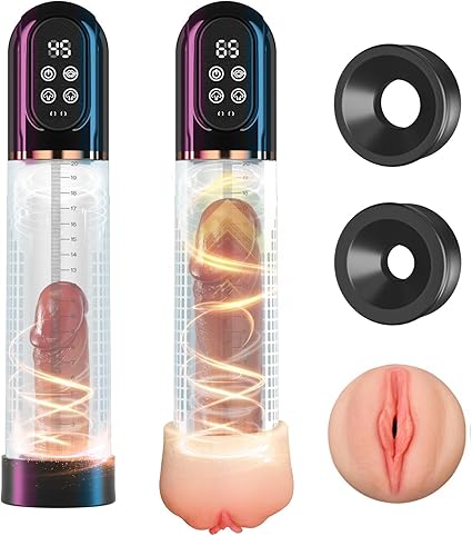 Pump Sex Toy for Men, Enlargement, Electric Pump Masturbating for Men with 4 Suction Levels, 3 Training Modes, Pump Vacuum Pump for Men Masturbator