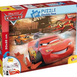 Disney 48106 De 2 Caras Coloreable Princesa, 108 Piezas Puzzle Df Plus Cars, Size-50 x 35 cm. with 250 Pieces, Multi Colour, One
