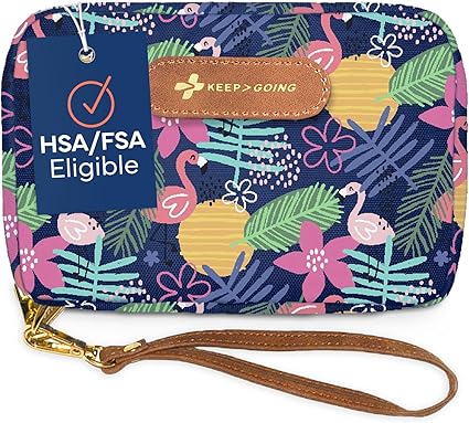 KeepGoing Travel First Aid Kit for Kids - 130 Pieces Car, Purse, Nappy Bag, Backpack, & Suitcase, with Latex-Free Bandages 7 x 5 2 in. TSA Approved