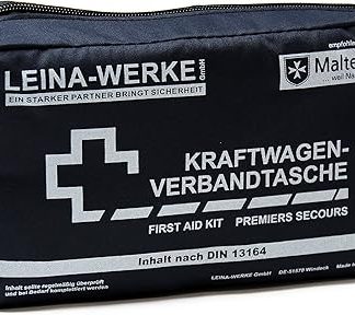 Leina 11001 Motor Vehicle First Aid Kit Compact without Velcro, Blue/White
