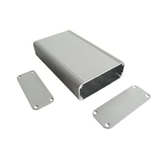 Aluminium Instrument Box, Project Box Case for Electronic DIY Instruments (Silver, 25x66x110mm)