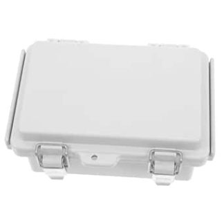 DIYEAH Box Outdoor Plug Protector Waterproof Iron Cable Connector Cover Grey Cable Plug Cover Waterproof Weatherproof Cable Cover ABS