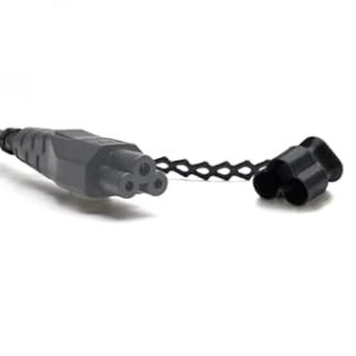 Cover for device plug C5 C6, clover leaf plug 3-pin, device socket protection, protects socket from splashes of water, chips, dirt, dust (device plug C5 + handle + mounting strap, 4 pieces)