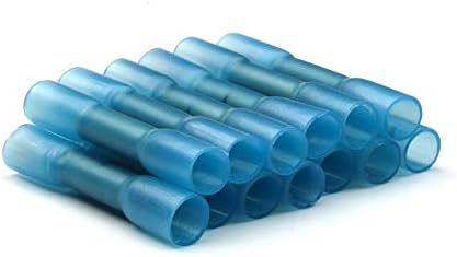 NO-LOGO X-Baofu, 10/20/25/50 STÜCKE Wärmeschrumpfende Terminal Isolierte Stoß Elektrische Spleißdraht Steckverbinder Kabel Crimp Terminal Stecker AWG 22-10 (Farbe : Blue, Pins : 10PCS)