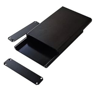 Aluminum Instrument Case Electronic Project Case Circuit Board Protective Box PCB Instrument Junction Box 16x67x100mm Black
