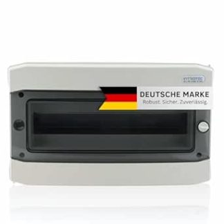 Surface-Mounted Fuse Box IP65 Wet Room Distributor Small Distributor 1 Row 18 Modules Installation in the Garden or Other Outdoor Areas Power Distribution Box Switch Box Surface-Mounted Distributor