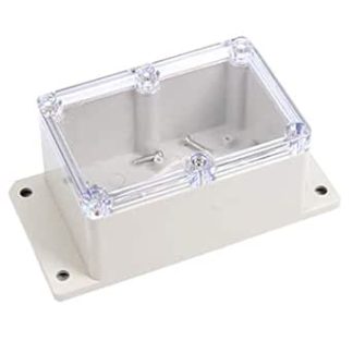 Powertool IP65 Junction Box - Waterproof Enclosure Instrument Case - ABS Electrical Project Box DIY For Electronic Projects, Power Supply Units (1 Piece, Transparent)