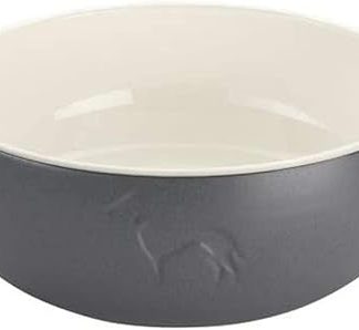 Hunter Ceramic Bowl for Dogs and Cats, grey