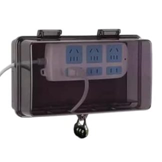 Outdoor Extension Cable Box - Waterproof Outdoor Socket Box | Waterproof 6 Hole Switch Box Cover, Lockable Power Strip Storage, Outdoor