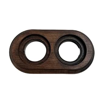 Double Walnut Wood Base for Switch/Toggle Switches and Sockets
