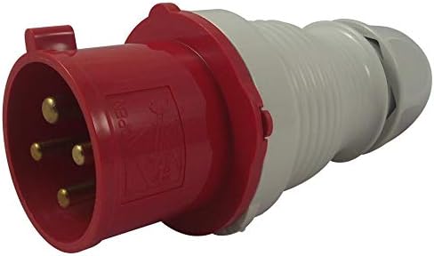 32A 3P + E Free Plug Red, Connector Colour Red, White, Cable Mount, Current Rating 32A, Electrical Connector Gender Plug, IP Rating IP44, Pin Configuration 3P+E, Voltage Rating VAC 400V, Approval