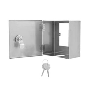 Ciieeo Stainless Steel Socket Box with Safety Lock Protective Housing for Outdoor Use Lockable Electrical Junction Box with Splash Protection Suitable for Surface-Mounted Flush-Mounted