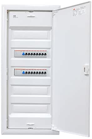 ABB (STRIEBEL&JOHN) Distributor Cavity Wall 5 Rows UK660N4 Ready to Connect Wired with Terminal Block Assembly ABB 2x FI 4-Pin + 16x LS B16A