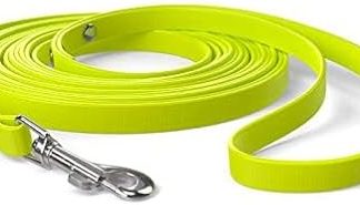5 m Recall Lead, Dog Lead, Hand Strap, Neon Yellow, Extra Slim, Dirt-Repellent and Water-Repellent