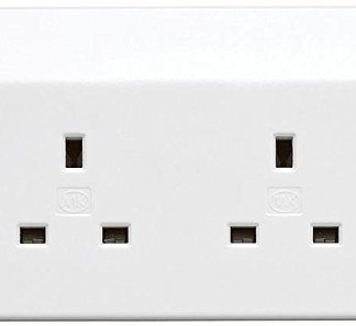 13 A 2G DP SW.Steckdosenwippe, Schalter, Steckdosen, Schalterbereiche, elektrisch, 1 Stück – K2746 WHI