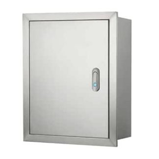 Flush-Mounted Distribution Box for Wall Mounting, Waterproof Distribution Cabinet with Lock, with Hinged Lid for Internal Mounting Plate for Electrical Projects (40 x 60 x 12 cm/16 x 24 x 4.7 inches)