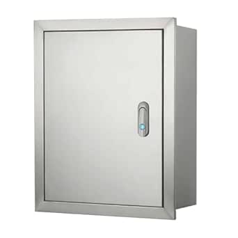 Flush-Mounted Distribution Box for Wall Mounting, Waterproof Distribution Cabinet with Lock, with Hinged Lid for Internal Mounting Plate for Electrical Projects (40 x 60 x 12 cm/16 x 24 x 4.7 inches)