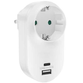 Socket Adapter AC 250V 16A Multiple Socket with USB Charger (3A) and Type-C Port (3A), 3680W Multi Socket Adapter for Household Appliances, Smartphones, Tablets