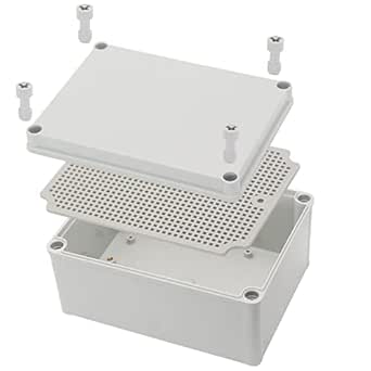 YETLEBOX Waterproof Electrical Box with Mounting Plate 200 x 150 x 100 mm, IP67 Junction Box Dustproof Plastic DIY Electrical Project Housing Box Grey 20.1 x 15.0 x 9.9 cm