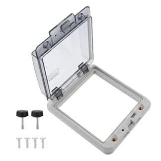 VILLFUL Waterproof Distribution Box Compartment Circuit Breaker Robust Outdoor Protective Control Cabinet Rustproof Wear Resistant with Transparent Window Weatherproof Control Cabinet Outdoor
